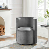 25 Inch Della Mid-Century Modern Performance Velvet Swivel Accent Chair