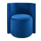 25 Inch Della Mid-Century Modern Performance Velvet Swivel Accent Chair