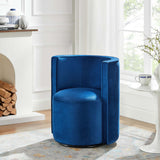 25 Inch Della Mid-Century Modern Performance Velvet Swivel Accent Chair