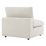 Down Filled Overstuffed Boucle Fabric Armless Chair 40 Inch