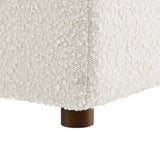 Down Filled Overstuffed Boucle Fabric Armless Chair 40 Inch