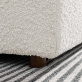 Down Filled Overstuffed Boucle Fabric Armless Chair 40 Inch