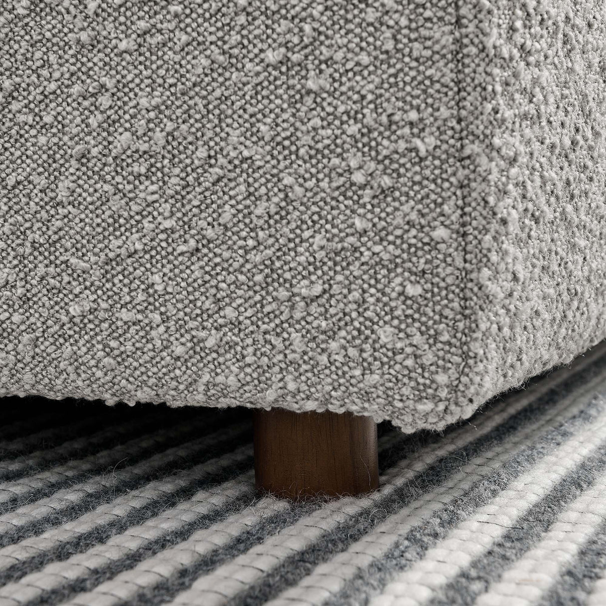 Down Filled Overstuffed Boucle Fabric Armless Chair 40 Inch