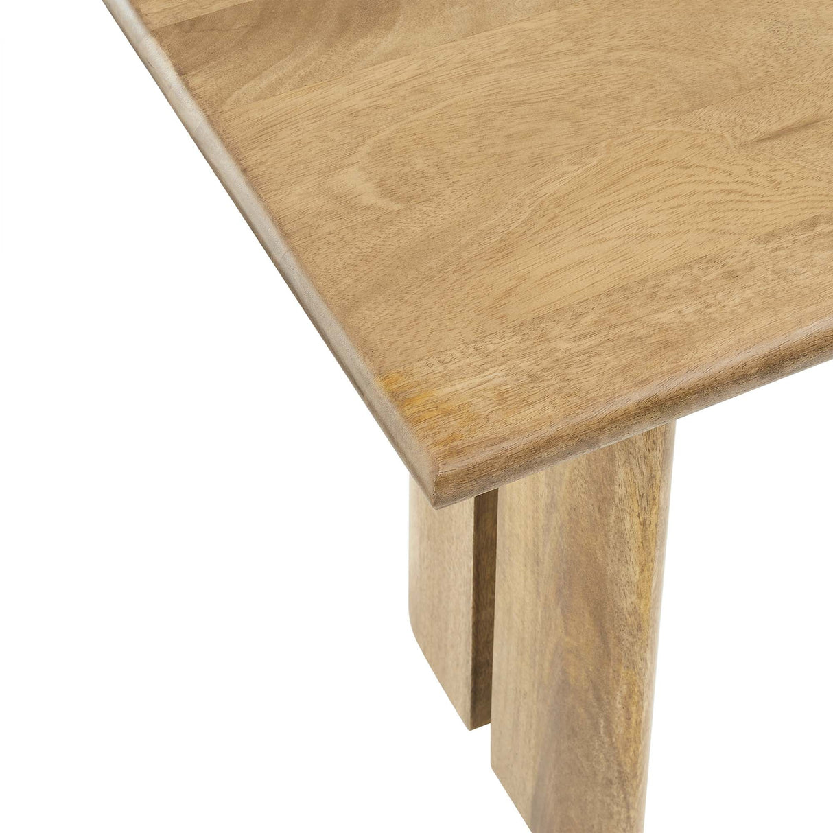 Solid Mango Wood Dining Bench with Modern Farmhouse Design