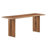 Solid Mango Wood Dining Bench with Modern Farmhouse Design