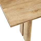 Solid Mango Wood Dining Bench with Modern Farmhouse Design