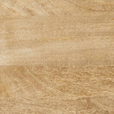 72 Inch Solid Mango Wood Dining Bench with Modern Farmhouse Design