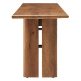 72 Inch Solid Mango Wood Dining Bench with Modern Farmhouse Design