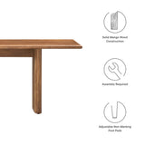 72 Inch Solid Mango Wood Dining Bench with Modern Farmhouse Design