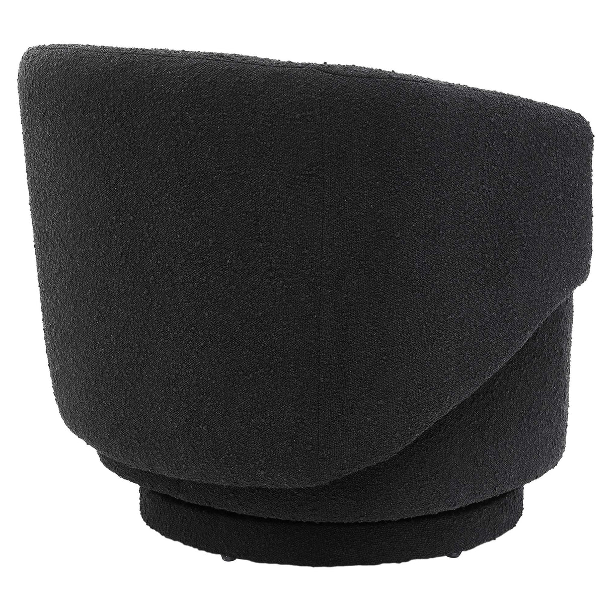 30 Inch Curved Boucle Fabric Swivel Accent Chair