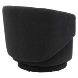 30 Inch Curved Boucle Fabric Swivel Accent Chair