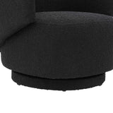 30 Inch Curved Boucle Fabric Swivel Accent Chair