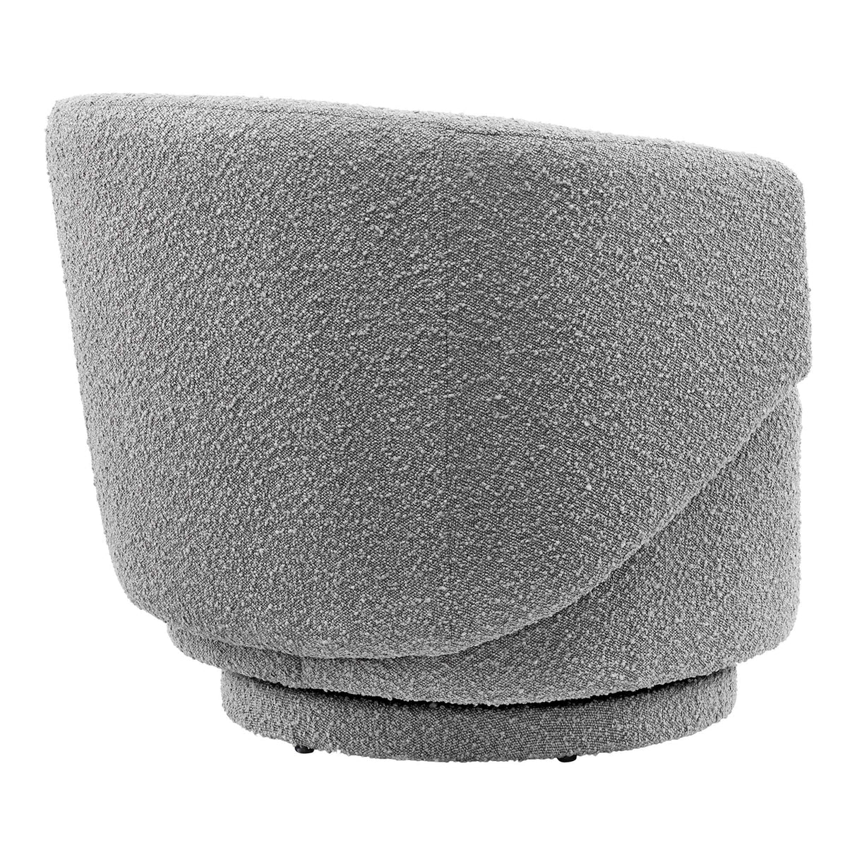 30 Inch Curved Boucle Fabric Swivel Accent Chair