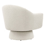 31 Inch Boucle Fabric Swivel Chair
