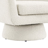 31 Inch Boucle Fabric Swivel Chair