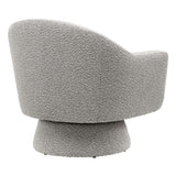31 Inch Boucle Fabric Swivel Chair