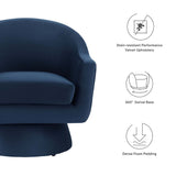 31 Inch Performance Velvet Swivel Chair