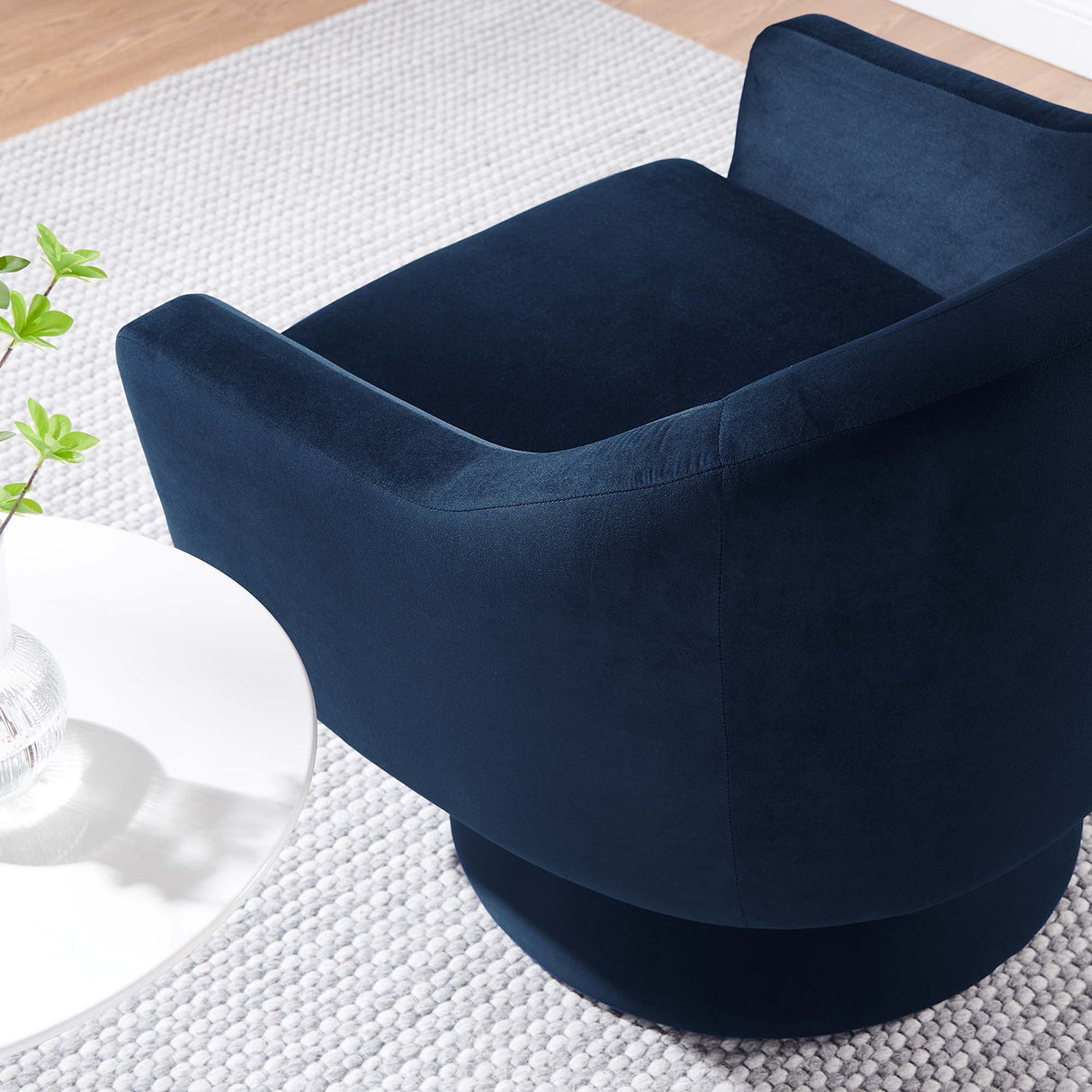 31 Inch Performance Velvet Swivel Chair