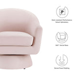 31 Inch Performance Velvet Swivel Chair