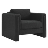 42 Inch Modern Boucle Fabric Accent Armchair with Pocket Coil Springs and Removable Cushions