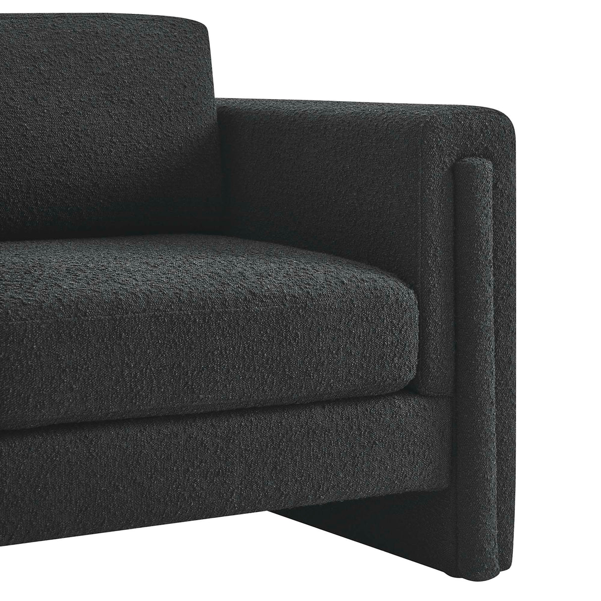 42 Inch Modern Boucle Fabric Accent Armchair with Pocket Coil Springs and Removable Cushions