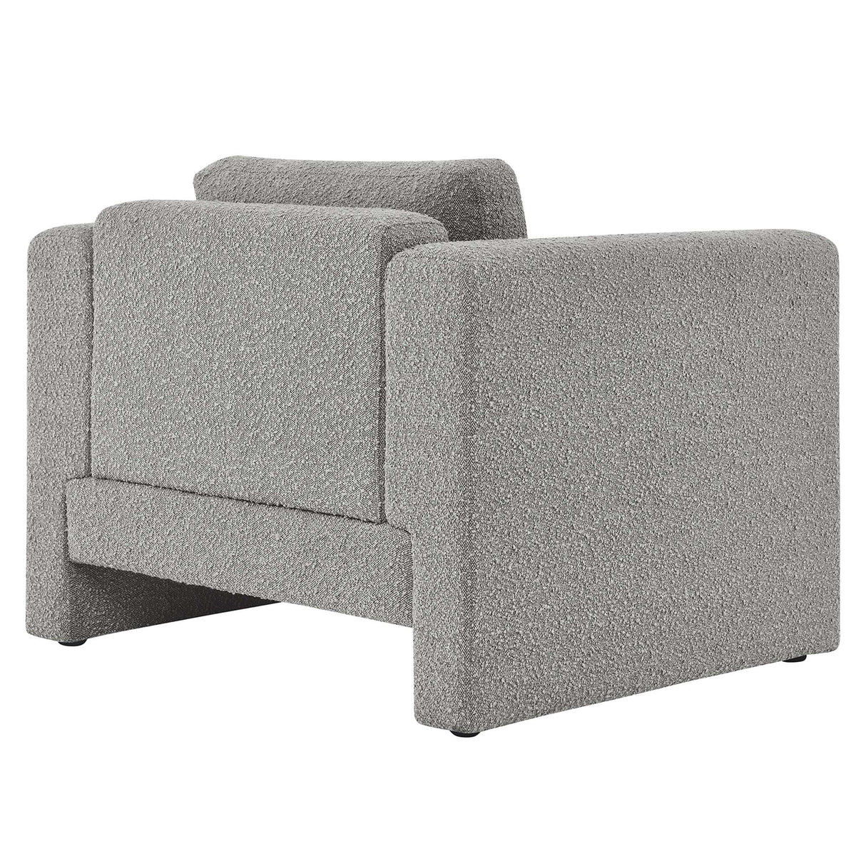 42 Inch Modern Boucle Fabric Accent Armchair with Pocket Coil Springs and Removable Cushions