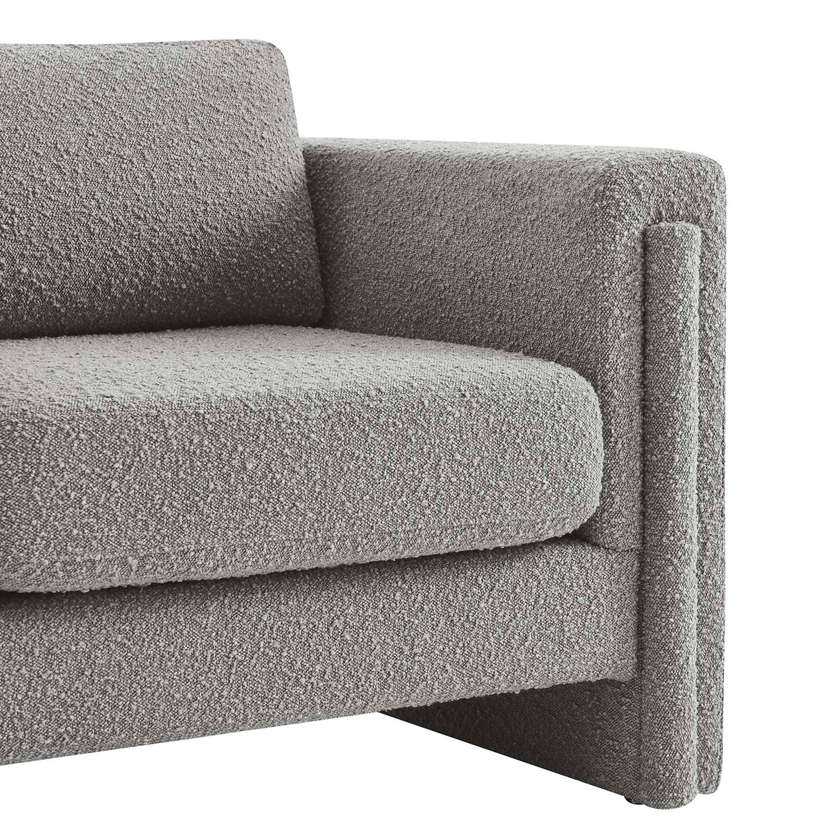 42 Inch Modern Boucle Fabric Accent Armchair with Pocket Coil Springs and Removable Cushions