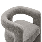 29 Inch Modern Rounded Boucle Fabric Armchair