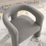 29 Inch Modern Rounded Boucle Fabric Armchair