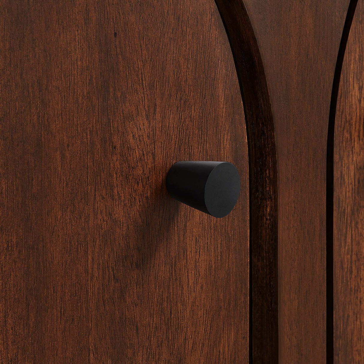 36 Inch 2-Door Arched Storage Cabinet with Mango Wood Veneer