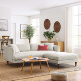 2 Piece 85" Down Filled Overstuffed Sofa and Ottoman Set