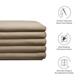 46 Inch Performance Velvet Storage Bench with Vertical Channel Tufting