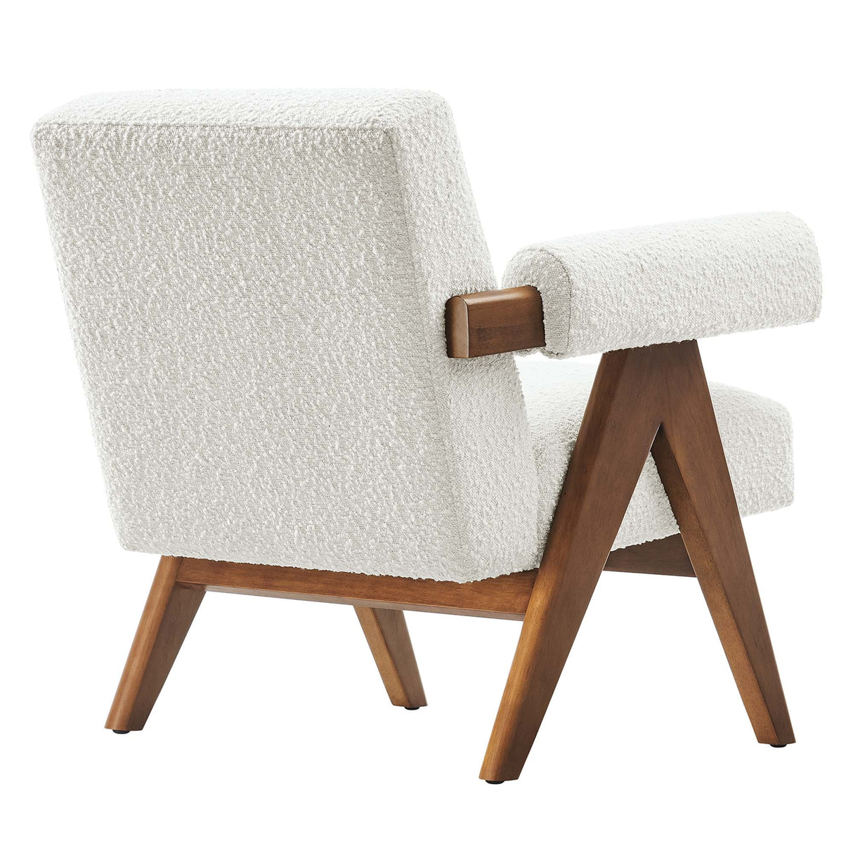 27 Inch Modern Boucle Fabric Upholstered Armchairs - Set of 2