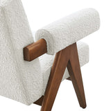 27 Inch Modern Boucle Fabric Upholstered Armchairs - Set of 2