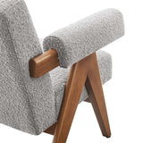27 Inch Modern Boucle Fabric Upholstered Armchairs - Set of 2