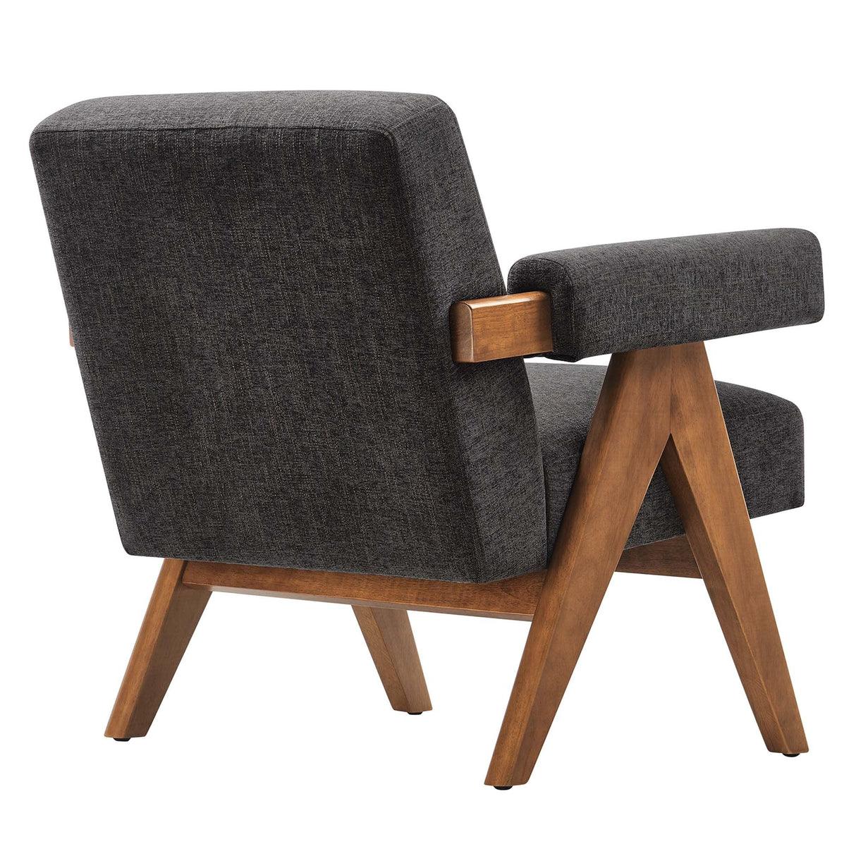 28 Inch Woven Heathered Fabric Armchair Set of 2
