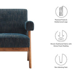 28 Inch Woven Heathered Fabric Armchair Set of 2