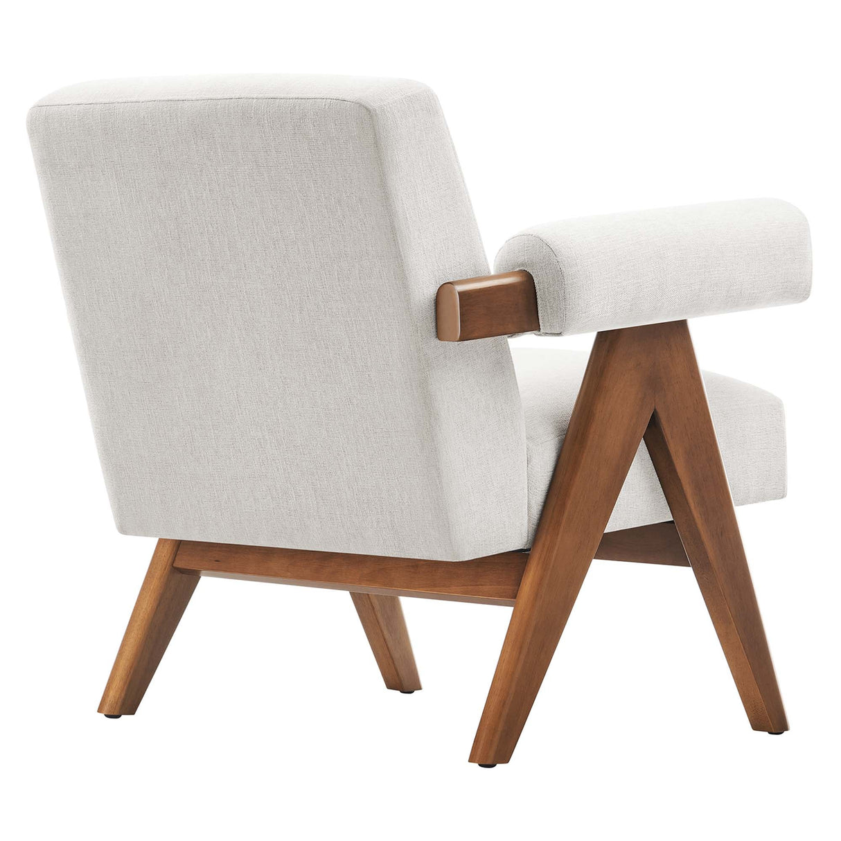 28 Inch Woven Heathered Fabric Armchair Set of 2