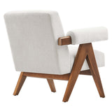 28 Inch Woven Heathered Fabric Armchair Set of 2