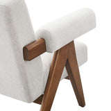 28 Inch Woven Heathered Fabric Armchair Set of 2