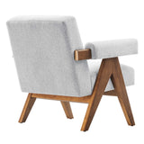 28 Inch Woven Heathered Fabric Armchair Set of 2