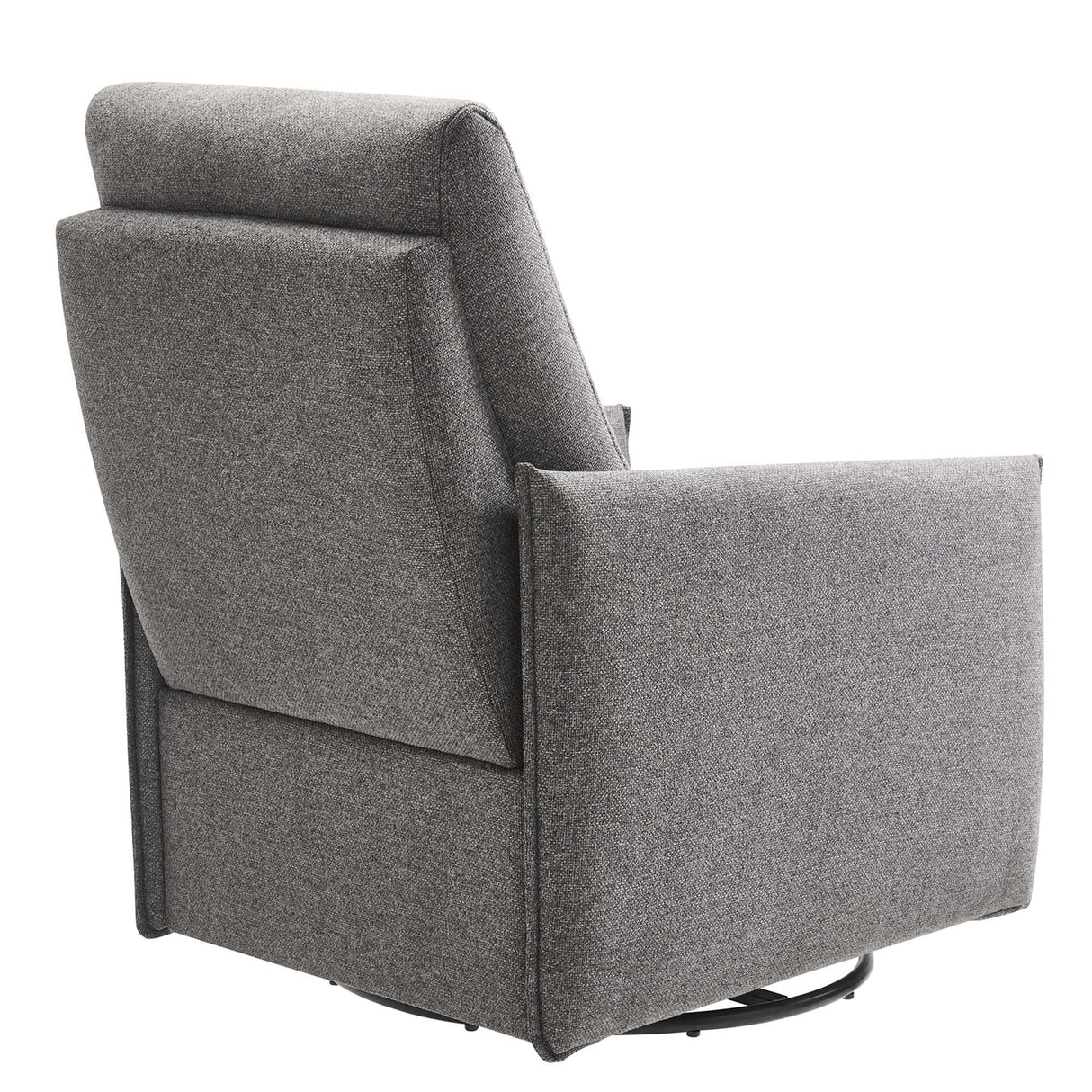 28 Inch Upholstered Fabric Swivel Glider Lounge Chair