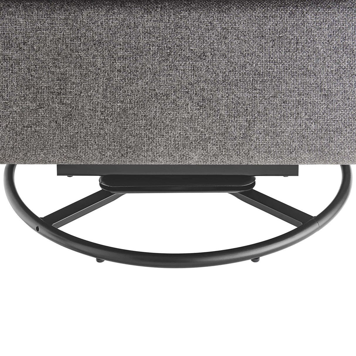 28 Inch Upholstered Fabric Swivel Glider Lounge Chair