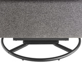 28 Inch Upholstered Fabric Swivel Glider Lounge Chair