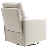28 Inch Upholstered Fabric Swivel Glider Lounge Chair