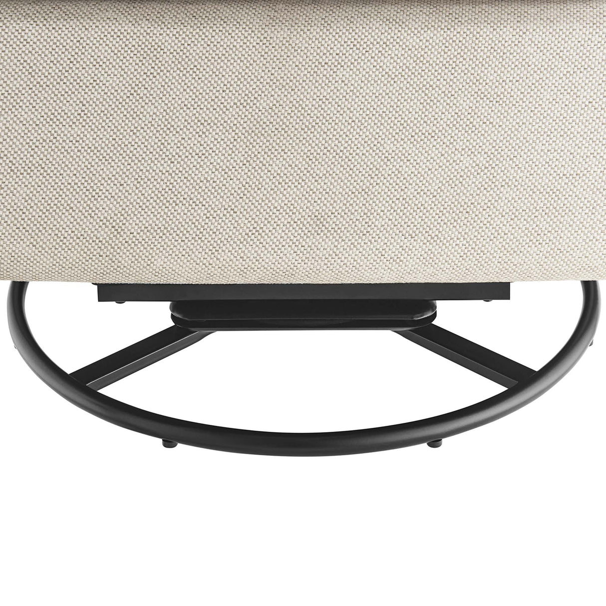 28 Inch Upholstered Fabric Swivel Glider Lounge Chair