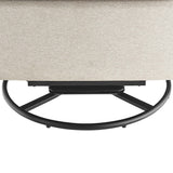 28 Inch Upholstered Fabric Swivel Glider Lounge Chair