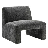 32 Inch Oversized Armless Chenille Upholstered Accent Chair