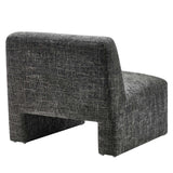 32 Inch Oversized Armless Chenille Upholstered Accent Chair