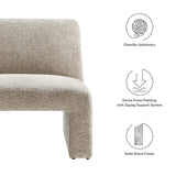 32 Inch Oversized Armless Chenille Upholstered Accent Chair